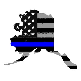 OwnTheAvenue Alaska AK State Outline Blue Color Support Police Vinyl Sticker