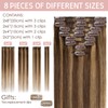 Silk-co 20inch Hair Extensions Clip in Hair Extensions Real Human