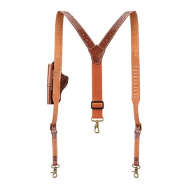 TOURBON Hunting Suspenders with Gun Holster and Ammo Holder for Men Women
