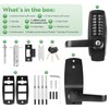 ANNFUZ Mechanical Keyless Entry Door Lock with Handle,Front Door Lock