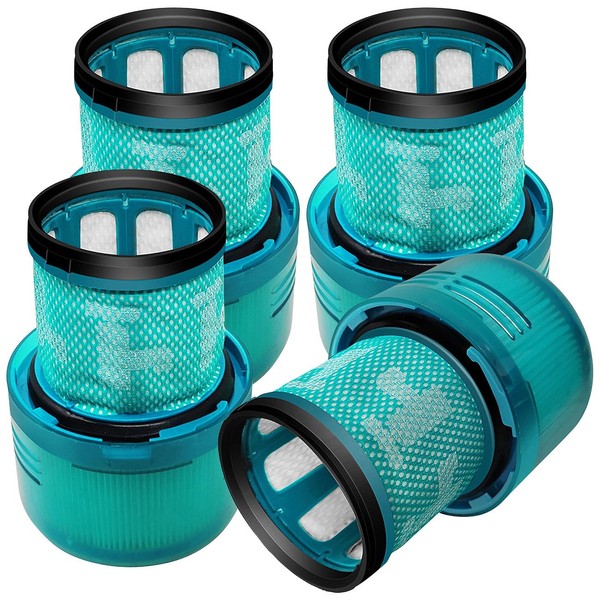 Sichler Haushaltsgeräte Ersatzfiltersets: 4er-Set HEPA-Filter für Dyson V15-Modelle, waschbar, Reinigungsbürste