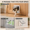 Cat Door with Clear Swing Flap & Brush Seal, 4-Way