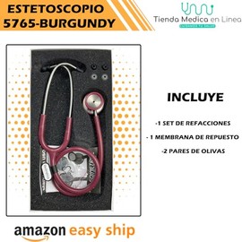 MEDIMETRICS - Estetoscopio 5765 DR 2 Pro Doble Campana Aluminio Burgundy