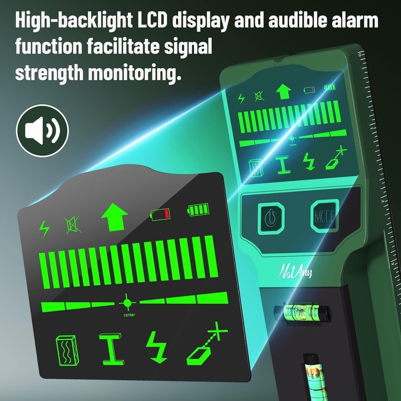Stud Finder Wall Scanner - 7-in-1 Electronic Stud Detector with