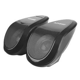 Yolispa Altavoces Bluetooth para motocicleta, un par de altavoces Bluetooth impermeables con luz azul controlable, para uso con motocicletas de 12 voltios