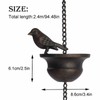 Gutter Rain Chain, Outdoor Rain Chain, Bird on Cup Gutter