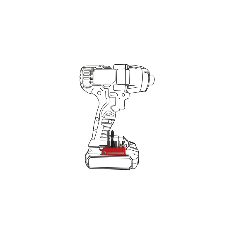 StealthMounts Bauer 20V Magnetic Bit Holder | Bauer Drill Organizer
