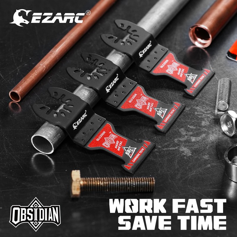 EZARC Obsidian Carbide Oscillating Saw Blades, Multi Tool Blades Quick