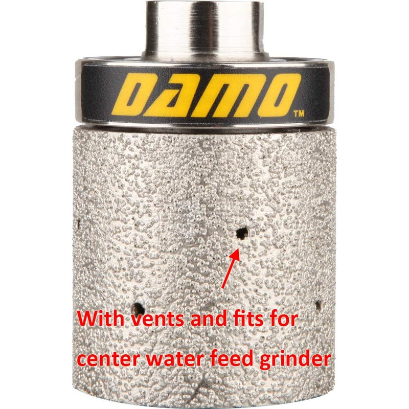 DAMO 2"X2" 90-Degree Diamond Grinding Drum Wheel, Coarse Grit, 5/8”-11