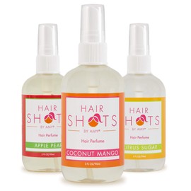 Hair Shots Heat Activated Hair Fragrance Fab Three Bundle 3 Items: Apple Pear, Coconut Mango, Citrus Sugar