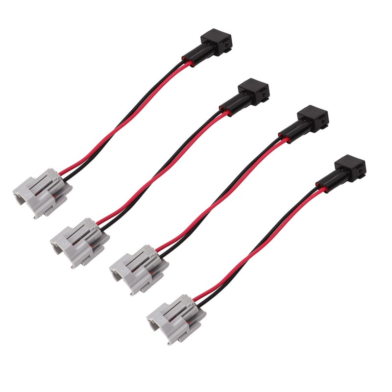 4pcs Fuel Injector Harness Adapter for DENSO Female to EV1