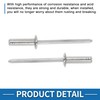 A ABSOPRO Dome Head Closed Sealing Rivets 4mm Grip Diameter