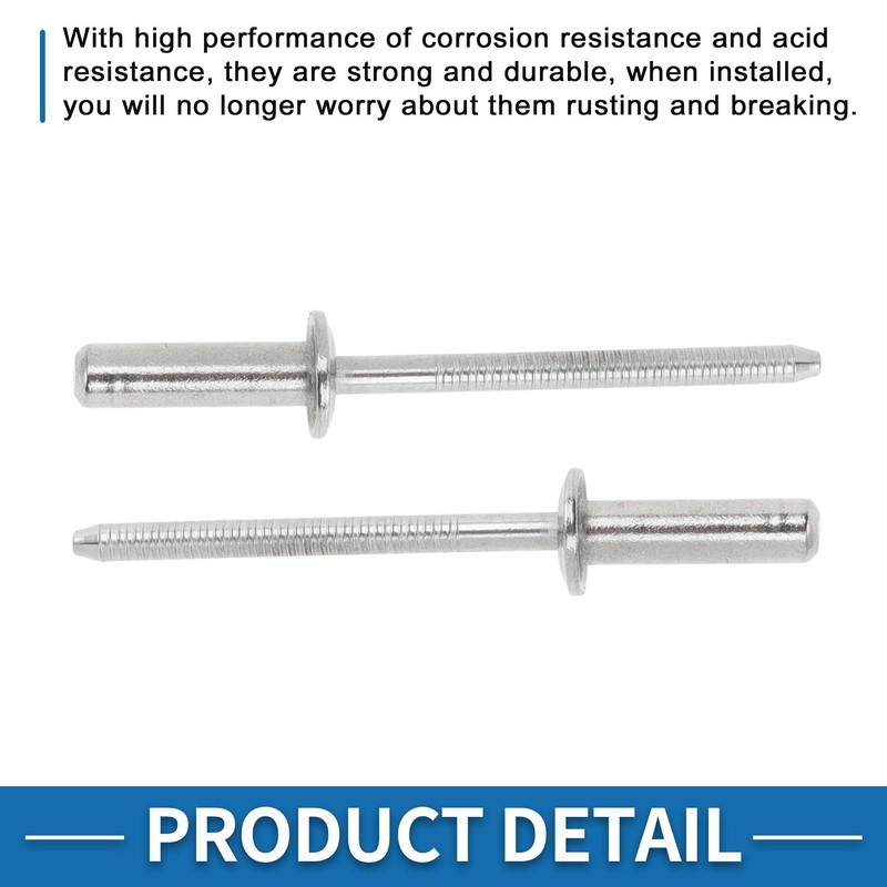 A ABSOPRO Dome Head Closed Sealing Rivets 4mm Grip Diameter