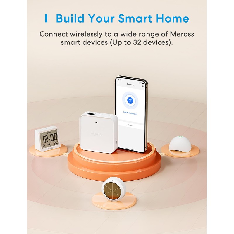 Meross MSH450 Smart Matter Hub with 110dB Alarm, Smart Home