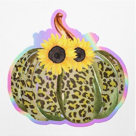 Holographic Decal Stickers of Fall Pumpkin Premium Waterproof Vinyl Decal Stickers for Laptop Phone Accessory Helmet Car Window Mug Tuber Cup Door Wall Decoration ANDVER3g9475bHO