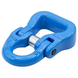 1/2" G100 Web Sling Connector Link, Alloy Steel, Blue, 15,000 lbs WLL – Heavy Duty Material Handling & Rigging Hardware for Overhead Lifting with Polyester or Nylon Slings