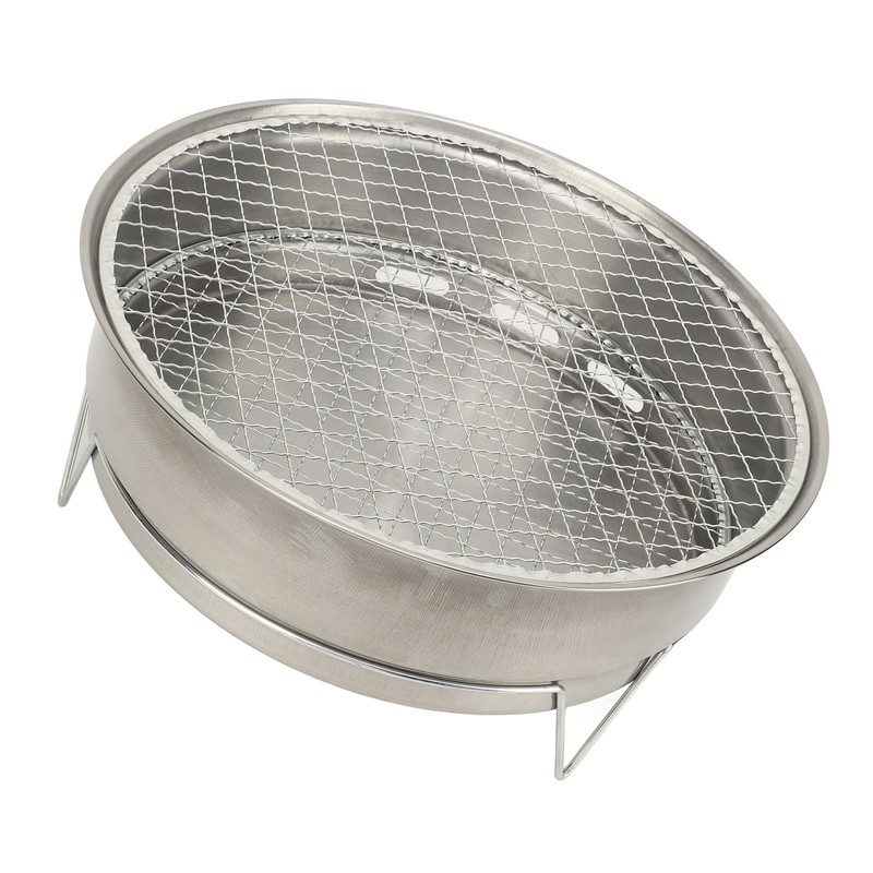 Portable Round Barbecue Charcoal Grill Multifunctional Compact Charcoal Stove for