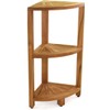 AquaTeak Kai™ Petite - Teak Corner Shower Storage Stand
