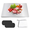 Stainless Steel Cutting Board with Lip for Kitchen,15.7 x 11.8