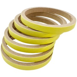 Mandarin Bird Toys by M&M 8003 Pk6 3.5 Inch Skinny Yellow Bird Donuts - Shreddable Chewable Bird Safe Compressed Cardboard Foot Toys, Bright Bird Pleasing Colors Great for Aviaries and Cage