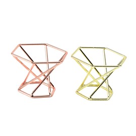 PACKOVE 2Pcs Stainless Steel Powder Puff Holder Stylish Tray and Storage Rack for Makeup Accessories for Women and Girls for Home and Travel