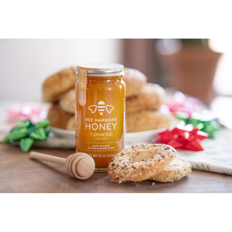Bee Harmony Turmeric Infused Honey, 12 OZ, Pack of 2