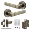 Decoranddecor Lumina Internal Square Door Handles Lever On 54mm Rose