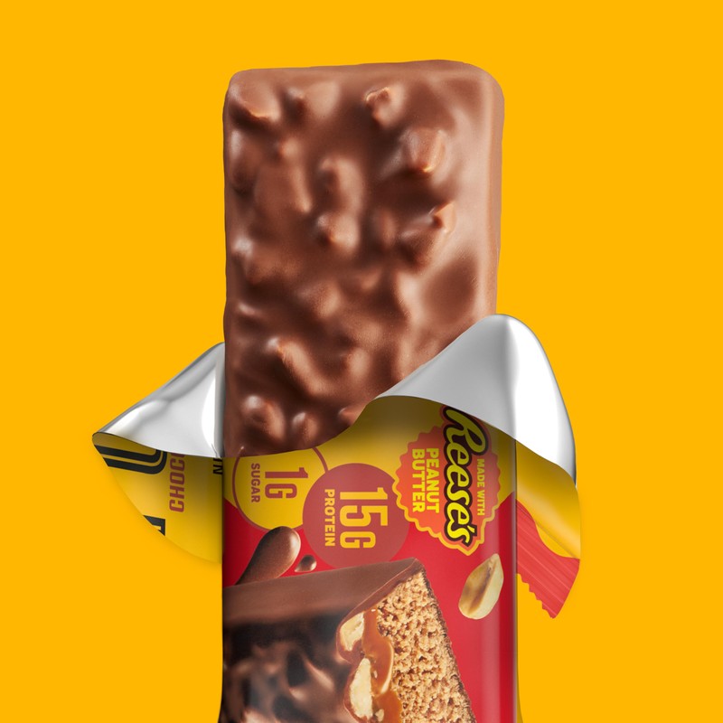 FULFIL Chocolate Peanut Butter Flavored Protein Bar Made with REESE's