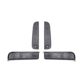 Azumka Fits for Jeep 97-01 XJ Signal Lights - Combo Smoke Bumper Turn Signal + Corner Side Marker Lamps Set (Left + Right) Compatible with 1997-2001 Cherokee XJ Chassis (Smoke 4 Pieces)