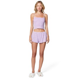 florence by mills Women's Holidaze Collection Sleep Cami and Short Pajama Gift Set, Millie Lavender Holly, Large