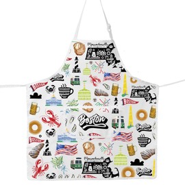 MYSOMY Boston Apron Boston Chef Gifts Boston Theme Gift Boston Cooking Apron Boston Kitchen Merch Boston City Apron (Boston UK)