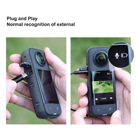 Lavalier Microphone Sports Camera for Insta360 ONE RS, Microphone Type-C Connector Clip On Lapel Mic, Noise Reduction Omnidirectional Pickup Mic.