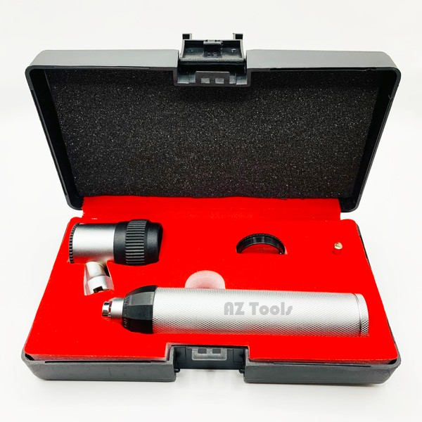 10x Magnifier Brass Handle Dermatoscope Set - Portable Metal Body