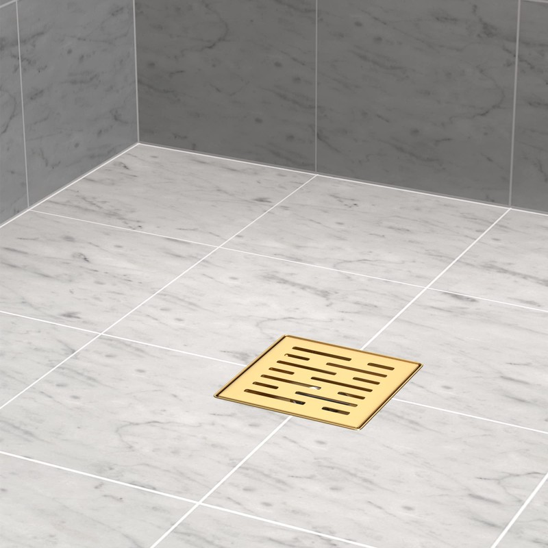 Hydroware Shower Drain - Stainless Steel Square Shape Shower Floor