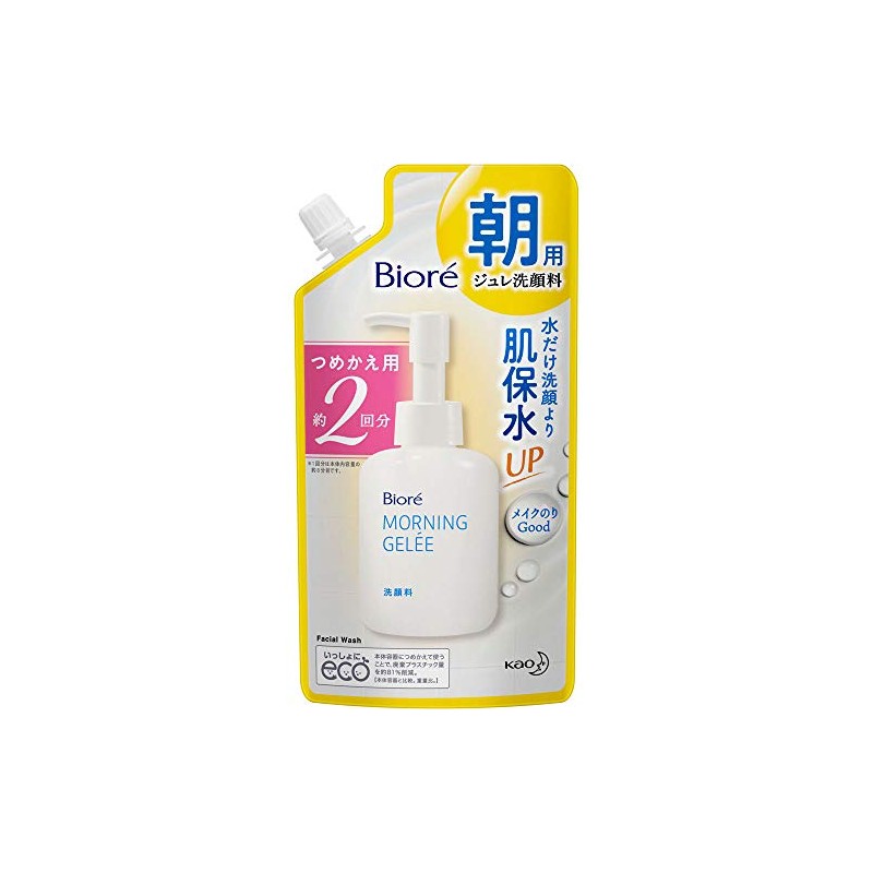 Kao Morning Jelly Facial Cleanser, Refill, 2 Servings, 5.3 fl