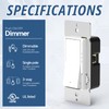ThunderWay Digital Dimmer Light Switch, Single Pole/3-Way LED Slide Dimmer,