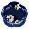 Koransha R3003-FS4 R3003-FS4 Famous Dish, Ruri Hanamaru Crest, 5 Piece