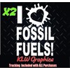 Fossil Fuels Decal Sticker Truck Diesel 7.3 6.6 6.0 Pipeline