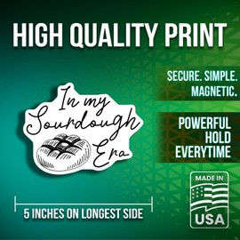 Sourdough Era Magnets - Funny Kitchen Decor - Bread Baking Lover - 2 Pack - 5" On Longest Side - Made in USA - PLDFMAG3993