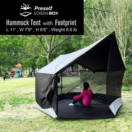 Preself Hammock Tent with Footprint Screen House for Campsite Backyard Beach Camping Holiday Camps Barbecue Hunting Picnics