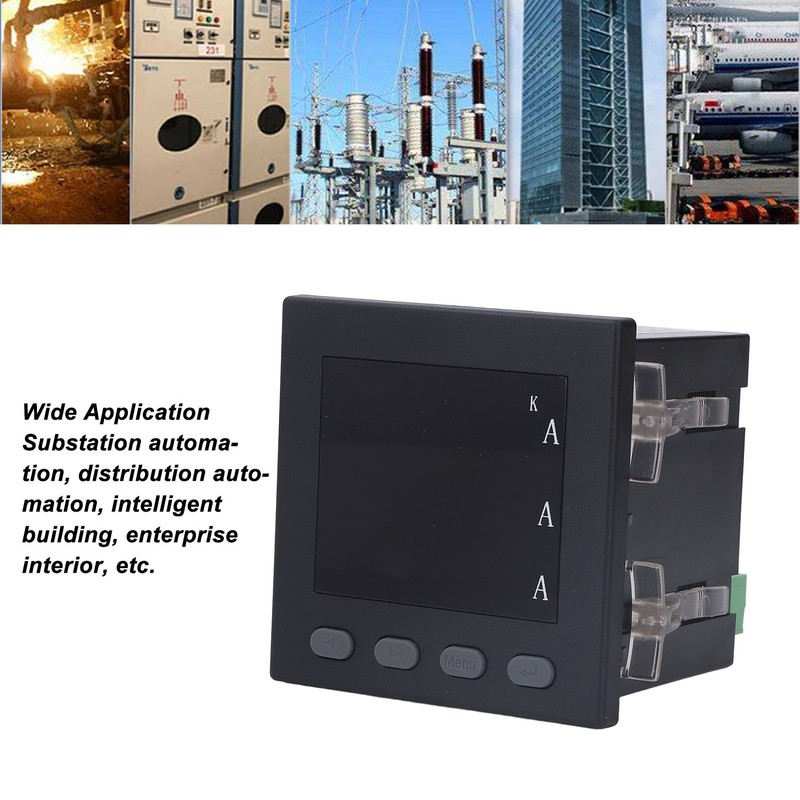 3 Phase Current Meter LED Digital Display Ammeter Programmable Intelligent