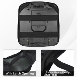 RIDLOG Center Console Cover Fit for 2019-2024 Chevy Silverado & GMC Sierra, Jump Seat Console Armrest Protective Cover Leather Arm Rest Armrest Cover Console Cover (Black Carbon Brazed Leather)