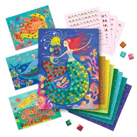 DJECO Scatola di mosaici Il Canto delle Sirene (39423), Multicolore (1)