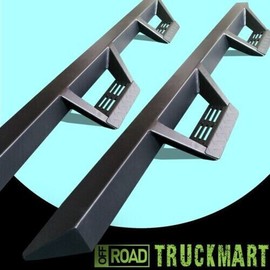 Generic Semi BLK 07-24 For Nissan Frontier Crew Cab Triangular Running Boards Side Steps