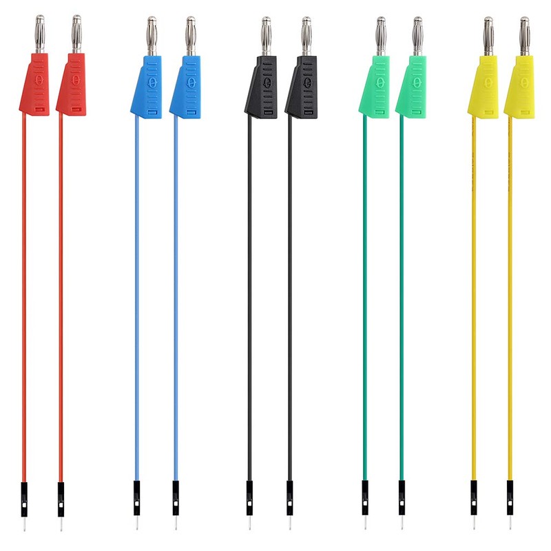 Sumnacon 10 Pcs Stackable Banana Plug to Male Jumper Wire