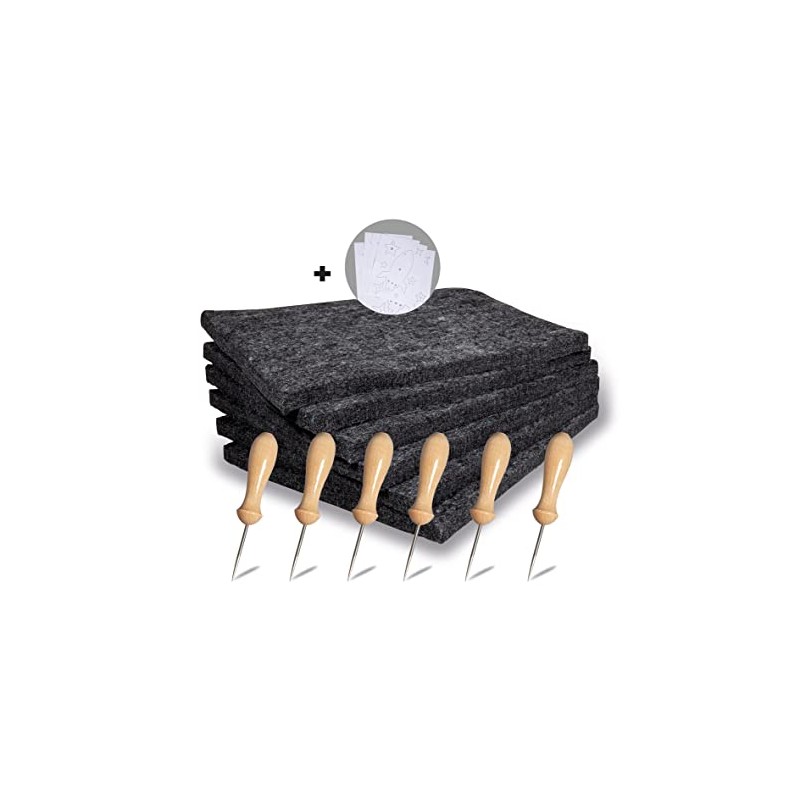 Rayher 87210000 Tingling Set with XL Templates, 6 Needles and