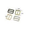 JIHUOO Pack of 8 1 inch flat metal sliding buckle