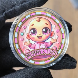 Baby Decision Coin for New Parents - Cute Mummy and Daddy Turn Coin - Interactive Parenting Tool for Family Fun and Decision Making