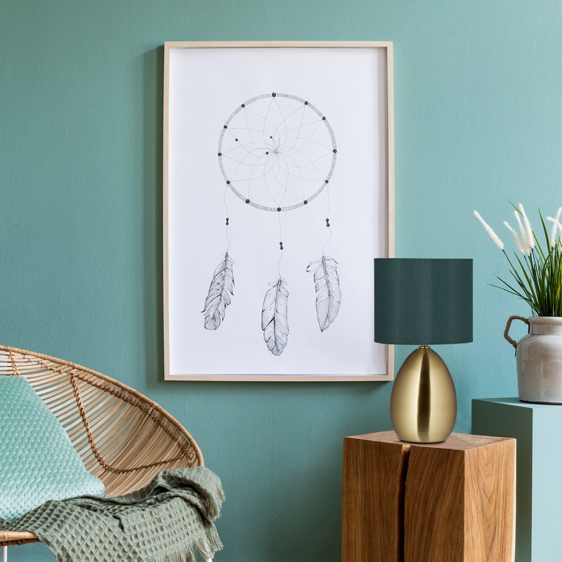 Relaxdays Bedside Lamp with Touch, Modern Table Lamp, H x