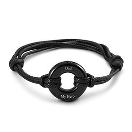 Sunligoo Urn Bracelet Leather Bracelet with Stainless Steel Memorial Ash Memorial Locket Adjustable Circle Bangle for Men and Women, Stainless Steel Leather